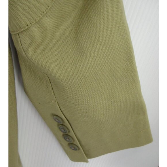 LL Bean Sport Coat 44 Blazer Safari Field Jacket Military Elbow Patch - Picture 3 of 13